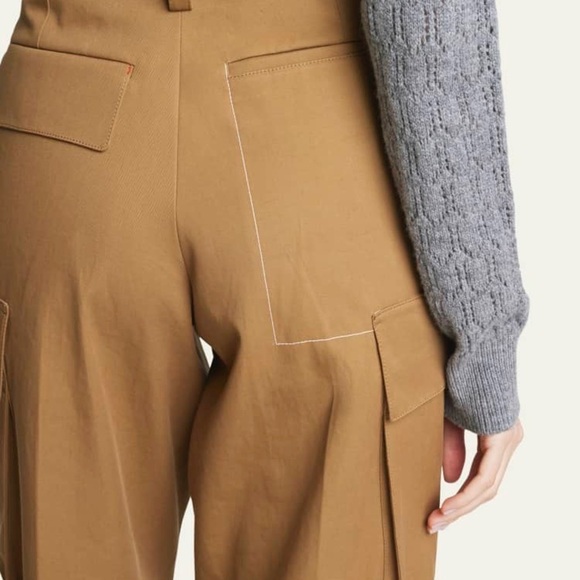 VICTORIA BECKHAM Relaxed Wide Leg Cargo Trousers Pants Tobacco Size 0  $690 NWT - Picture 5 of 8